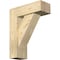 Ekena Millwork Traditional Block Rough Sawn Bracket w/ Offset Brace, Douglas Fir, 6"W x 16"D x 20"H BKT0604X16X20TRA05RDF - alternate 1